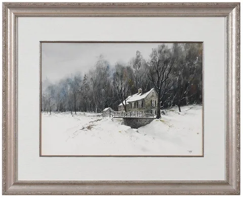 Pennsylvania Landscape by James Ross, watercolor on paper, sold Jul 2022