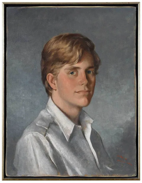 Aaron Shikler, Portrait of Noah, oil on canvas