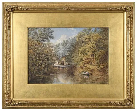 William Rickarby Miller, The Mill, New York, 1851, watercolor on paper