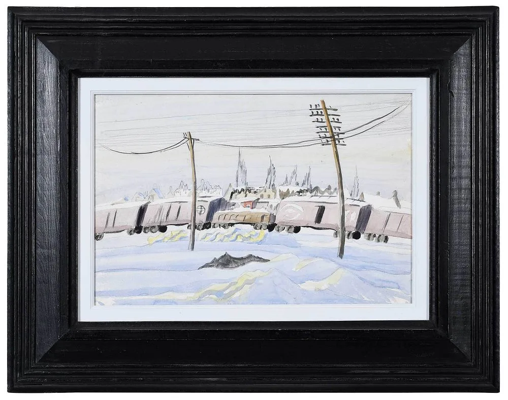 Untitled-The Freight Train by Charles E. Burchfield, circa 1920, watercolor and pencil on paper, offered May 2022
