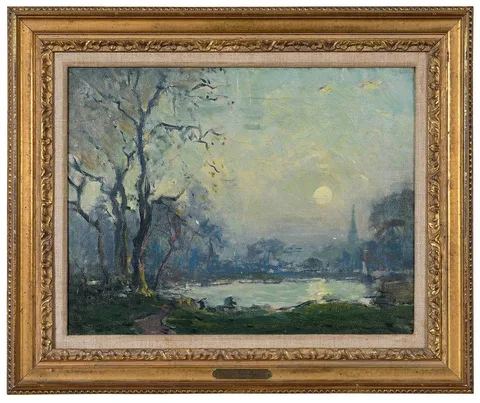 Arthur Clifton Goodwin, Boston From M.I.T., oil on canvas