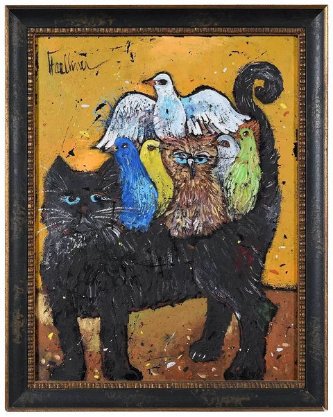 Henry Faulkner, Cat Carrier, oil on Masonite