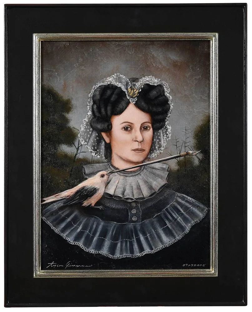 Tyson Grumm, Ms. Eva Freebs at Her Estate, 2005, oil on panel