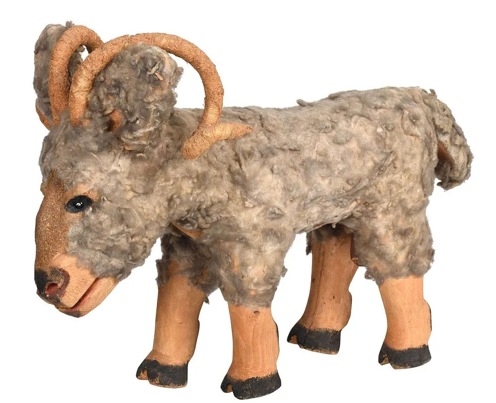 Felipe Archuleta Ram, Ram, 1979, mixed media on wood