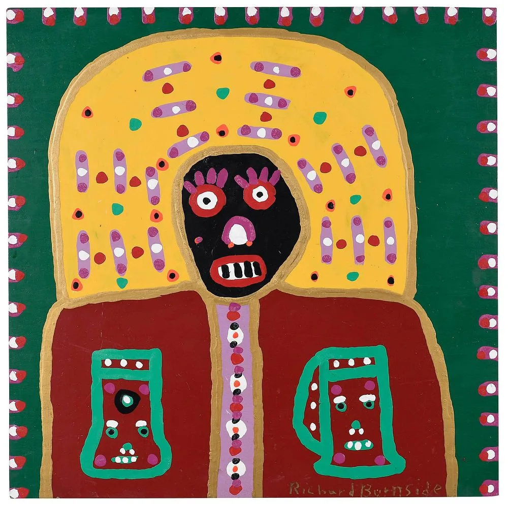 Richard Burnside, African Queen Portrait, oil on board