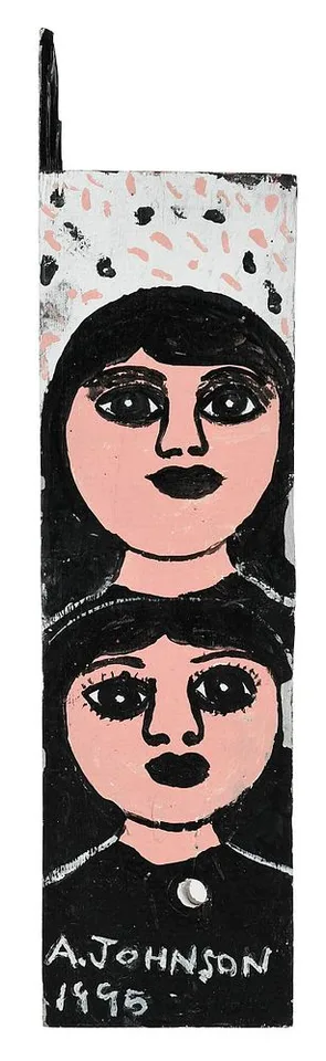 Anderson Johnson, Two Women, 1995, oil on wood