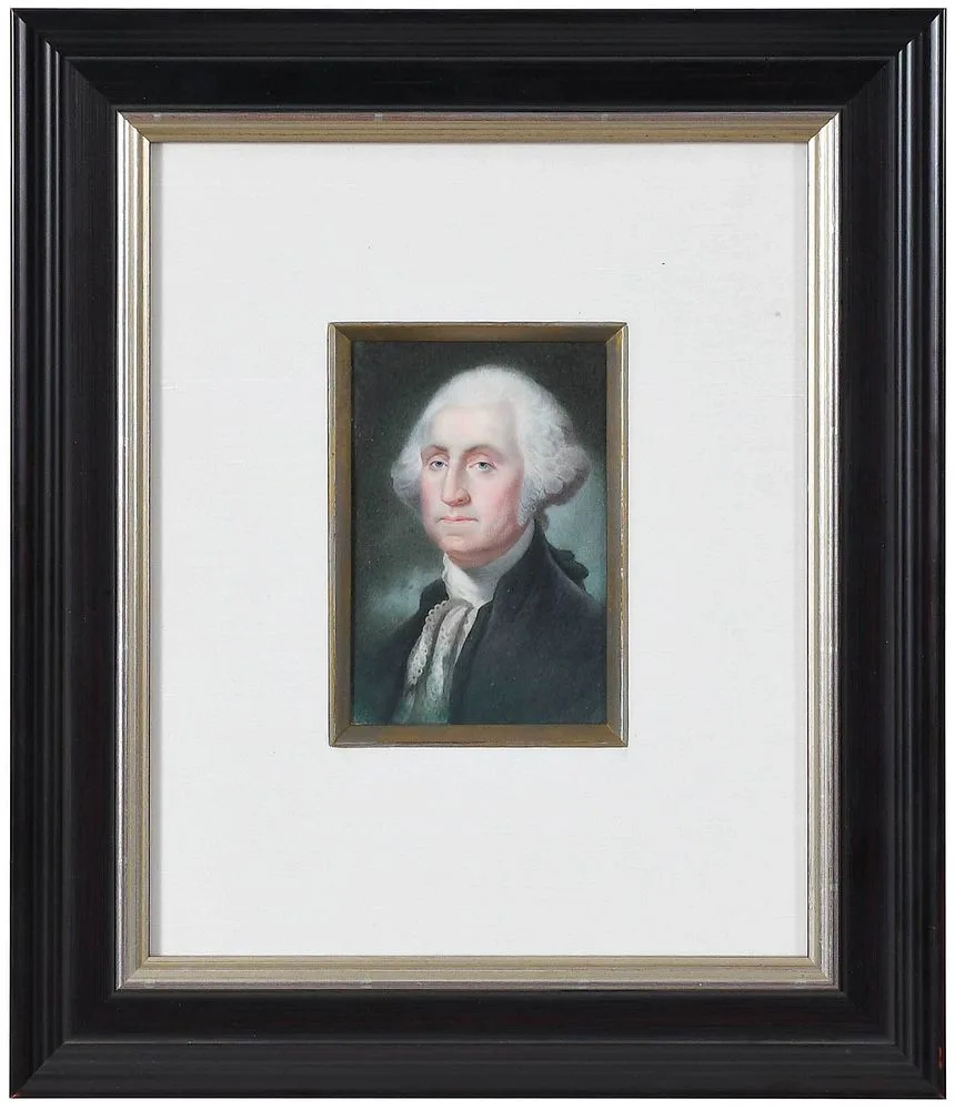 William Brown (W.B.) Cooper, Portrait of George Washington After Gilbert Stuart, watercolor on ivory