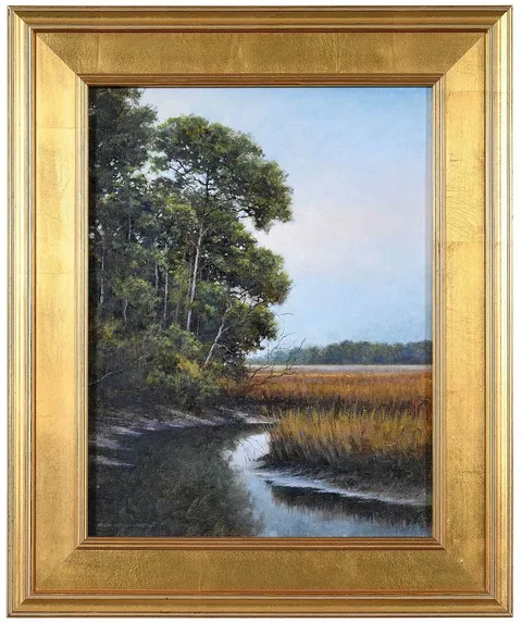 Marsh Scene by Mark Kelvin Horton, oil on canvas, sold Mar 2022