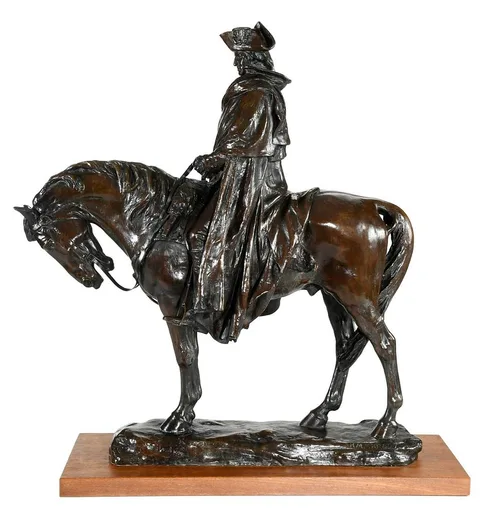 Henry Shrady, George Washington at Valley Forge, lifetime cast circa 1906-1922, after the maquette, bronze