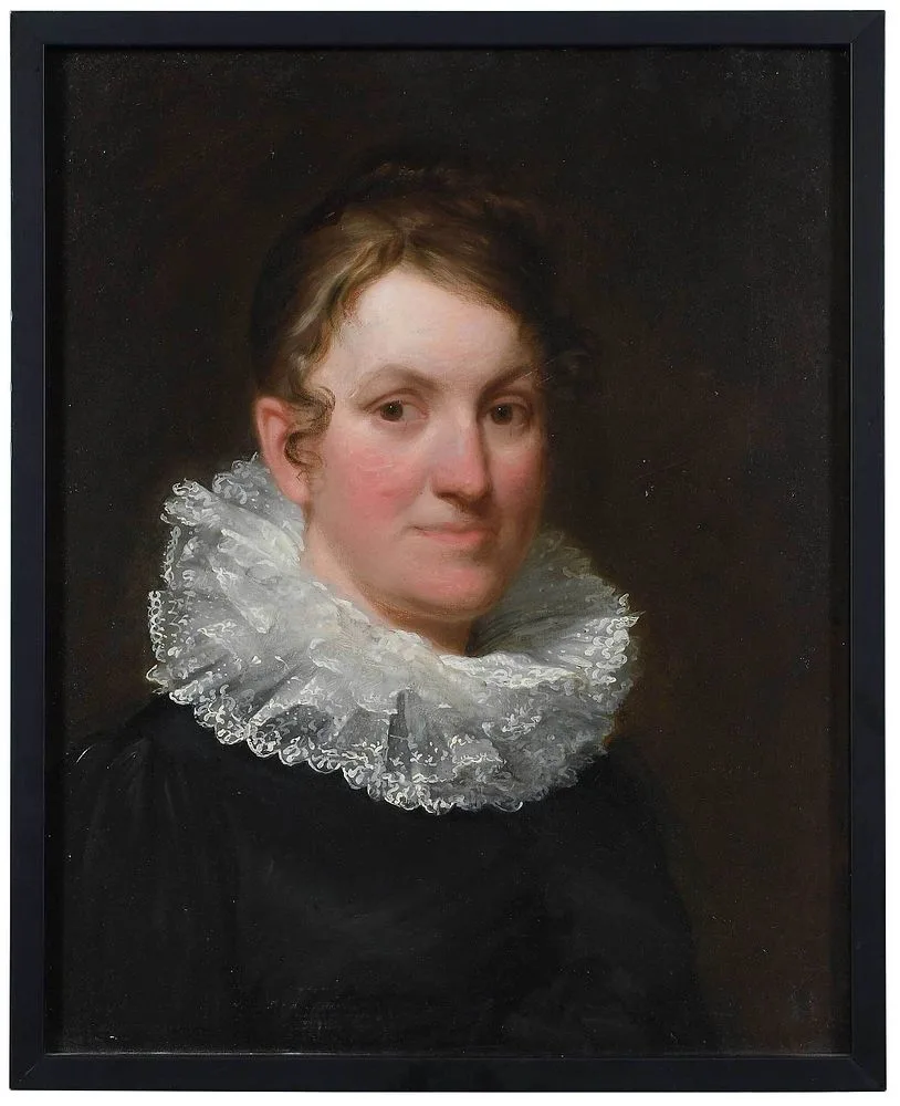 American School, Portrait of a Lady with a Ruff, 1755-1828) oil on panel