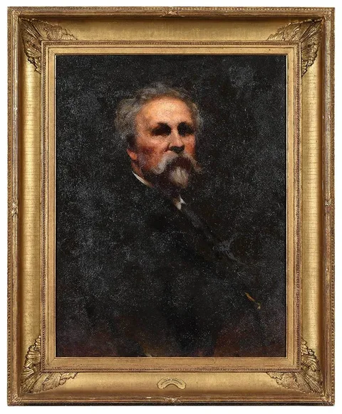 Eastman Johnson, Self-Portrait, c. 1890-99, oil on board