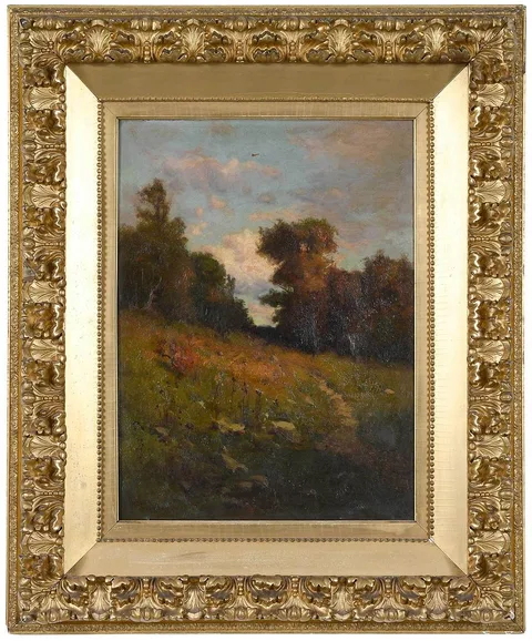 Franklin DeHaven, Tonalist Landscape, oil on canvas