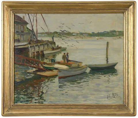 John Rettig, Marblehead, 1922, oil on board