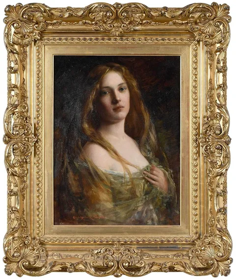 Charles Frederick Naegele, Portrait of a Lady, oil on canvas