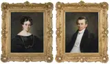 Pair of Charleston Portraits: Mrs. J.W. Phillips, Mr. J.W. Phillips, Brunk Auctions 2022