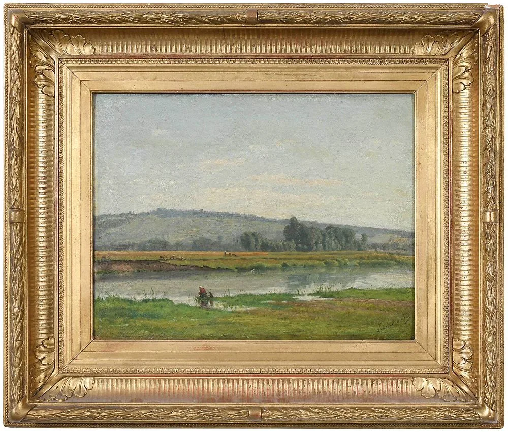 Emile Faure-Beaulieu, La Marne … Chƒteau Thierry, oil on panel
