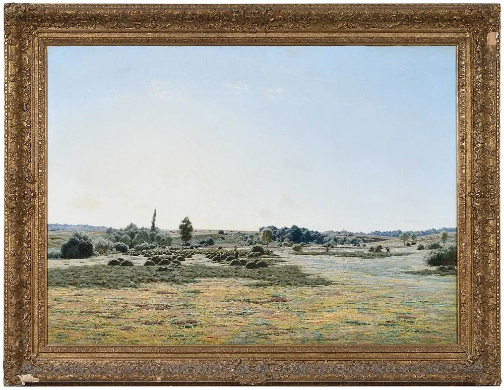 Jan Monchablon, Haying Field, 1889, oil on canvas