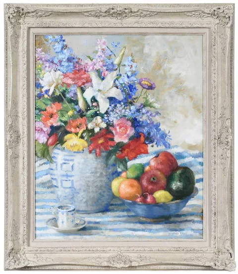 Katherine Brown, Ginger Jar with Flowers, 1992, oil on canvas