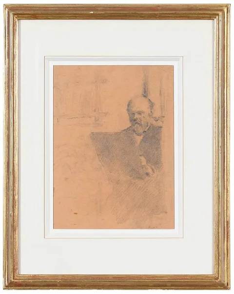 Ker-Xavier Roussel, Autoportrait, circa 1920, pencil on thin brown paper