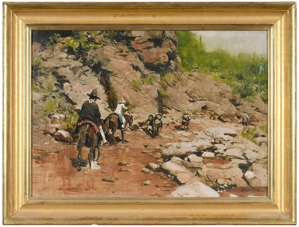 On The Trail by Gilbert Gaul, oil on canvas, offered Feb 2022