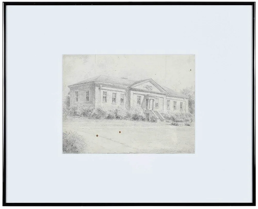 The Old Mint Museum by Louis Orr, graphite on paper, sold Feb 2022