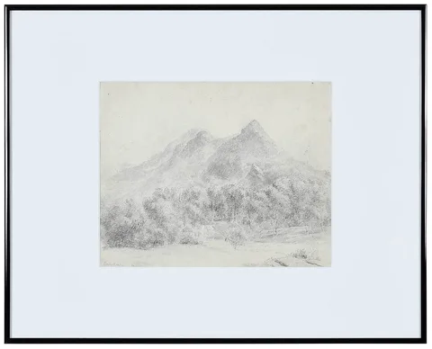 Louis Orr, Grandfather Mountain, graphite on paper