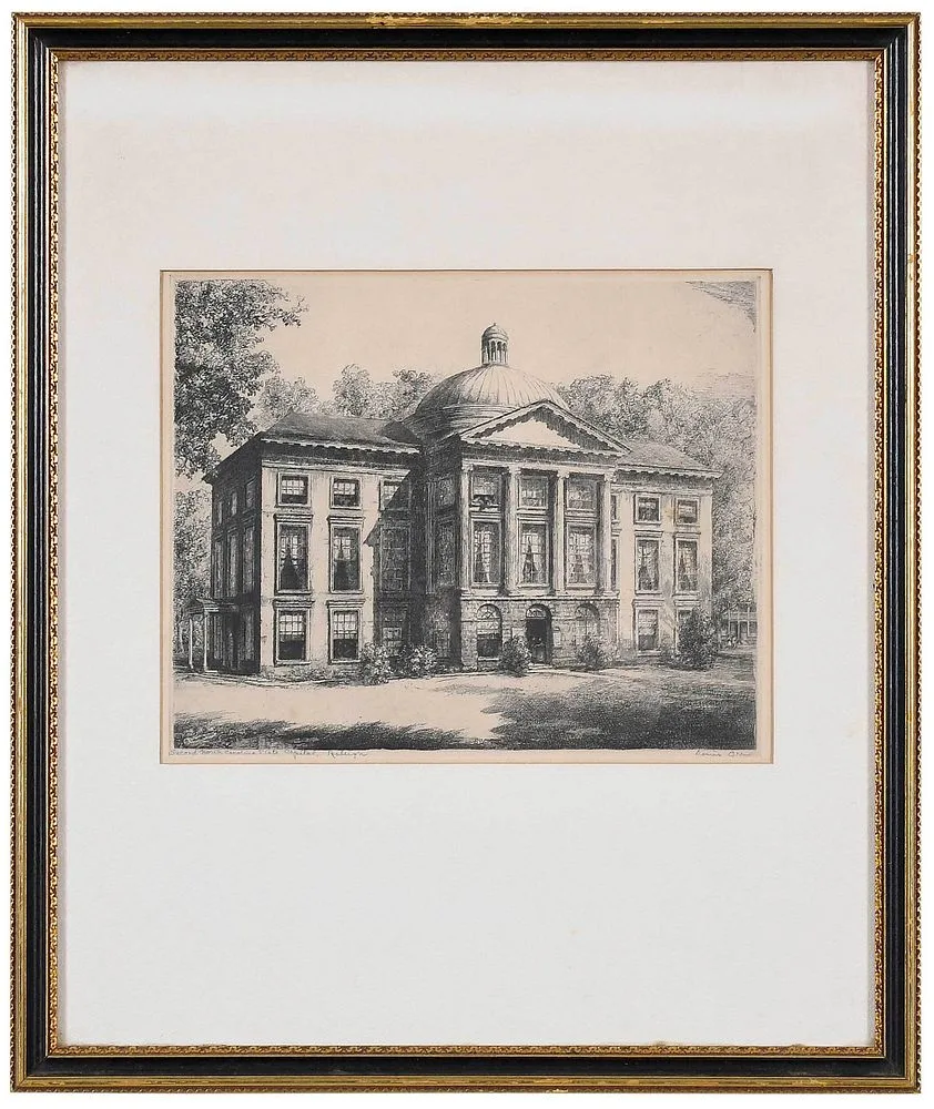 Louis Orr, Second North Carolina State Capitol, Raleigh, second quarter 20th century, etching