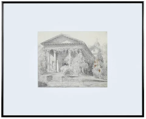 Louis Orr, Playmaker's Theatre, Chapel Hill, North Carolina, graphite on paper