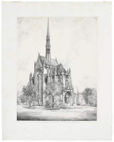 Louis Orr, Heinz Memorial Chapel, Pittsburgh, Pennsylvania, etching