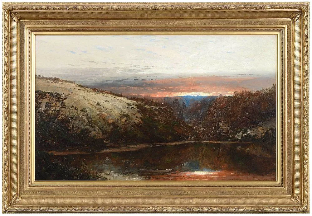 Sunset by William Louis Sonntag, oil on canvas, sold Dec 2021