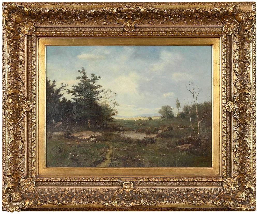 Pool on the Ausable by Alexander Helwig Wyant, c. 1871, oil on canvas, sold Dec 2021