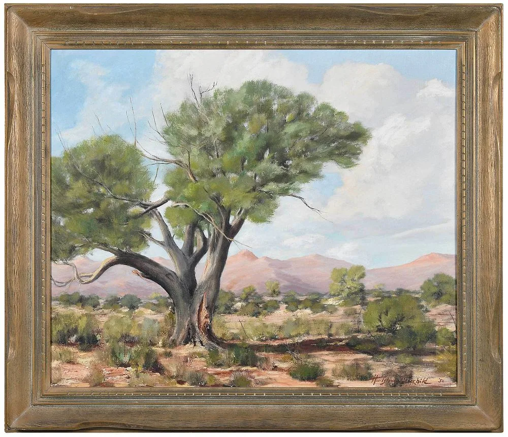 Hurlstone Fairchild, Tanque Verde, Near Tucson, 1952, oil on canvas