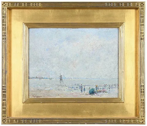 Paul Sawyier, Off The Point, Sheepshead Bay, Long Island, oil on board
