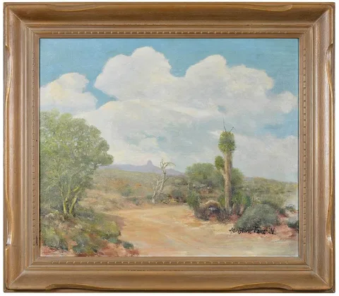 Hurlstone Fairchild, Arizona Desert, oil on canvas