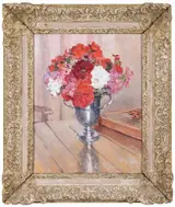 James McBey, Still life of Flowers in a Silver Cup