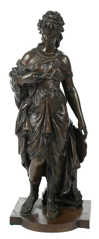 Henry tienne Dumaige, Minerva, patinated bronze