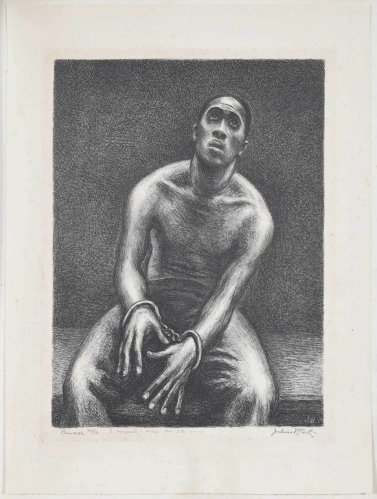 Julius T. Bloch, Prisoner, 1934, lithograph