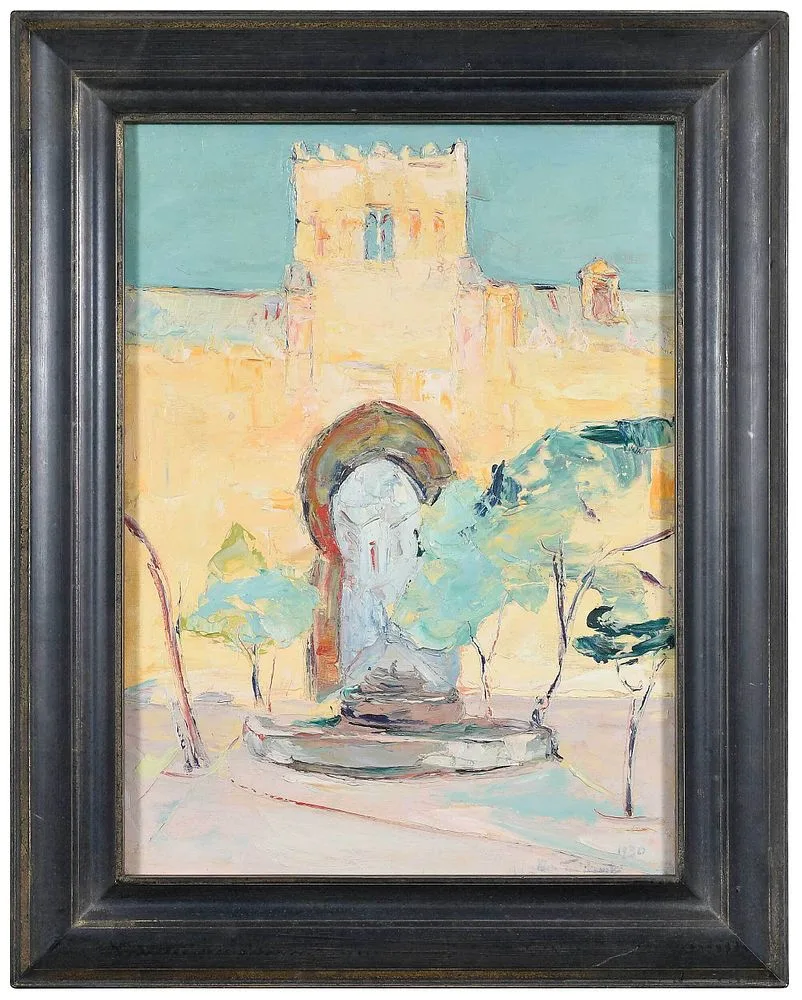Moroccan Gate by Vladimir de Terlikowski, 1930, oil on canvas, sold Oct 2021
