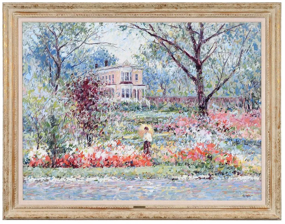 C. James Frazier, Spring Beauties, Plantation Landscape, oil on canvas