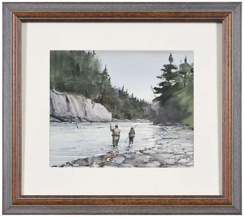 Milton C. Weiler, Big Bend Pool, watercolor sketch verso of golfing scene