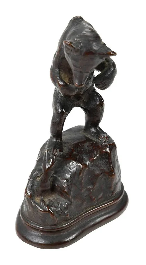 Alexander Phimister Proctor, Bear Cub and Rabbit, 1894, patinated bronze