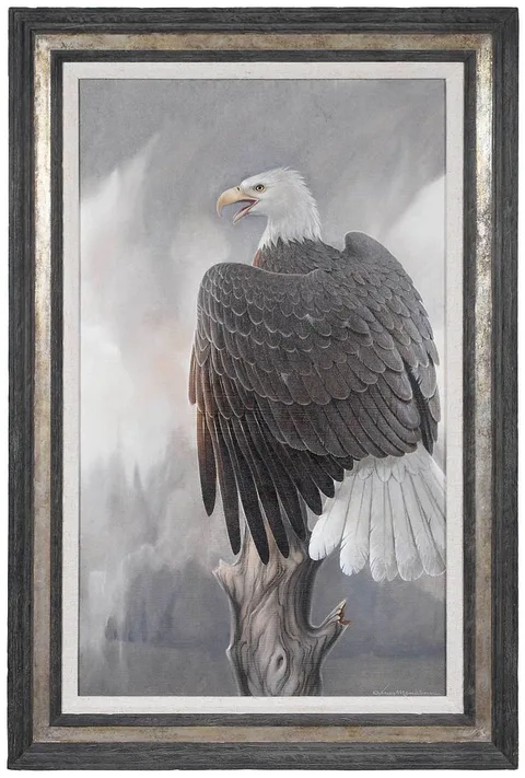 Athos Menaboni, American Bald Eagle, oil on Masonite