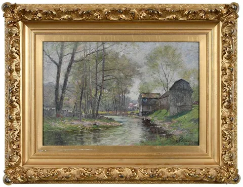 New Jersey Landscape by Alexander Theobald Van Laer, oil on canvas, sold Sep 2021