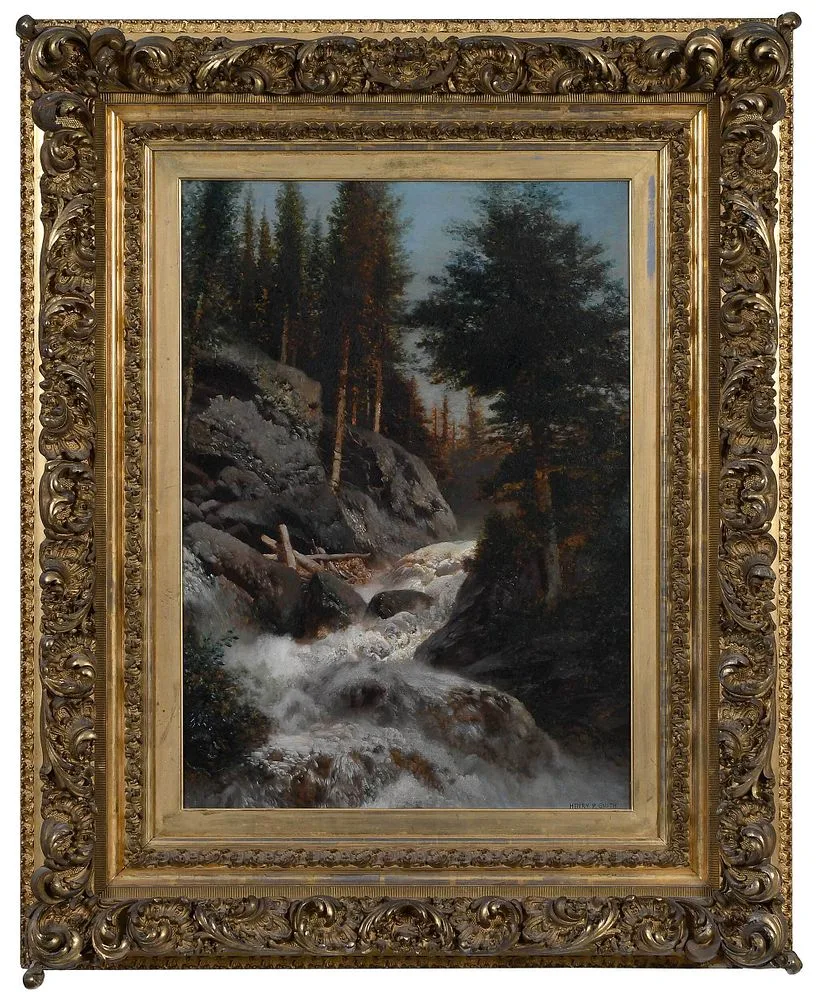 The Cascade by Henry Pember Smith, oil on canvas, sold Sep 2021
