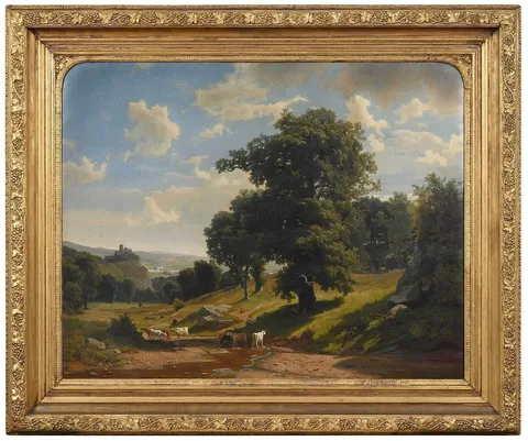 Albert Bierstadt, A Quiet Valley, 1855, oil on canvas