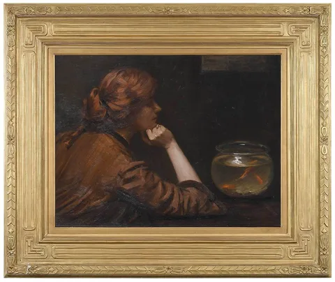 John White Alexander, An Idle Moment, c. 1885, oil on canvas
