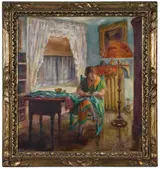 John Sloan, Corner of the Living Room--the Artist's Wife