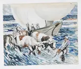 John R. Grabach, Oxen, Boats and Fishermen