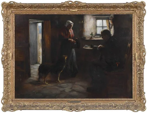 Henry John Dobson, The Sunday Topper,ÿ signed lower left "H.J. Dobson RSW, oil on canvas