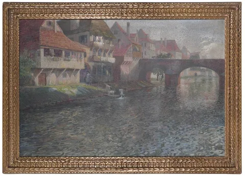 Rudolf Quittner, ÿWash Day, oil on canvas